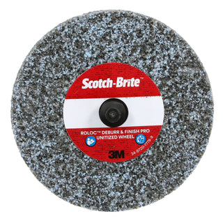 Scotch Brite Roloc Deburr & Finish PRO Unitized Wheel, DP-UR, 4C Medium+, TR