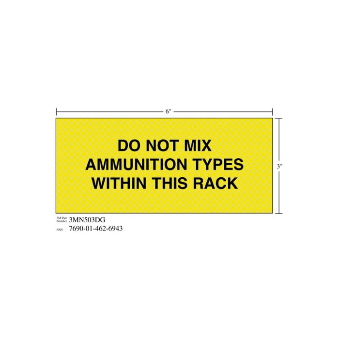 3M Diamond Grade Weapon Sign 3MN503DG, "DO…RACK", 7 in x 3 inage