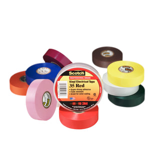 Scotch® Vinyl Color Coding Electrical Tape 35, 1/2 in x 20 ft,Multi-color