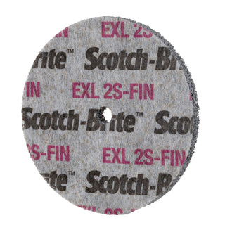 Scotch-Brite EXL Unitized Wheel, 3 in x 1/4 in x 3/8 in 2S FIN 4LY, 40
ea/Case