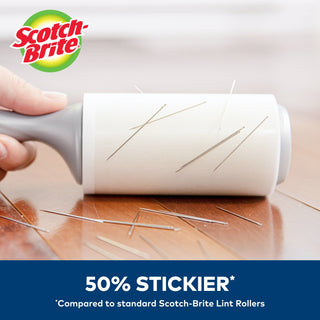 Scotch-Brite 50% Stickier Lint Roller 830RS-48, 4 in x 25.1 ft (10.1 cmx 7.65 m)