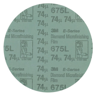 3M Diamond Microfinishing Film PSA Disc 675L, 74 Mic 6MIL, Teal, 5 in xNH