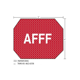 3M Diamond Grade Damage Control Sign 3MN052DG, "AFFF", 5 in x 4 inage