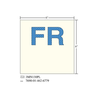 3M Photoluminescent Film 6900, Shipboard Sign 3MN130PL, 6 in x 6 in,"FR"age