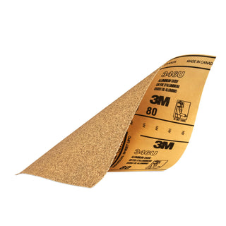 3M Sandpaper, 32115, 80 Grit, 9 in x 11 in, 5 per pack, 20 packs per
case