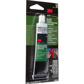 3M Black Super Weatherstrip Adhesive, 03602, 1 oz