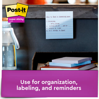 Post-it® Super Sticky Recycled Notes 675-6SSNRP, 4 in x 4 in (101 mm x 101 mm)