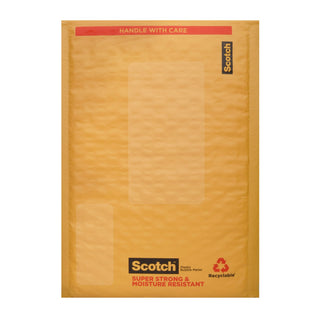 Scotch Poly Bubble Mailer 4-Pack, 8913-4, 6 in x 9.25 in Size #0