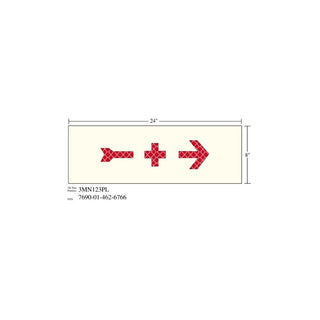 3M Photoluminescent Film 6900, Shipboard Sign 3MN123PL, 24 in x 8 in