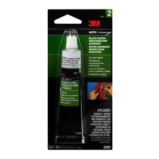 3M Black Super Weatherstrip Adhesive, 33602, 30.0 mL