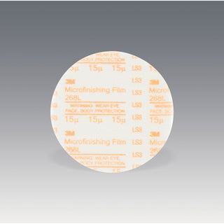 3M Microfinishing PSA Film Disc 268L, 5 in x NH, 15 Micron, Type D, Die500X