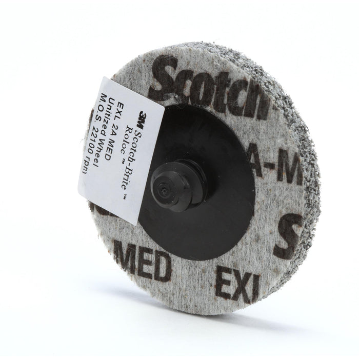 Scotch-Brite Roloc EXL Unitized Wheel, XL-UR, 6A Medium, TR, 3 in x
1/8 in