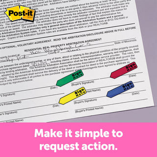Post-it® Arrow Flags Value Pack 684-VAD2, .47 in x 1.7 in, Asstd Colors,24/Disp