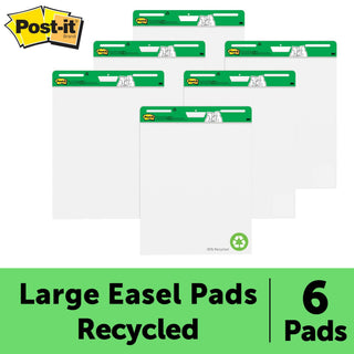 Post-it® Super Sticky Easel Pad 559RP-VAD6, 25 in. x 30 in. Recycled