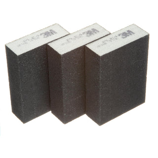 3M General Purpose Sanding Sponge 907NA-3P-CC, 3 3/4 in x 2 5/8 in x 1 in