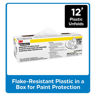 3M Hand-Masker PAINTER'S PLASTIC PLUS MFB-12, 12 ft x 400 ft x .31 mil