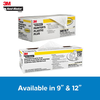 3M Hand-Masker PAINTER'S PLASTIC PLUS MFB-12, 12 ft x 400 ft x .31 mil