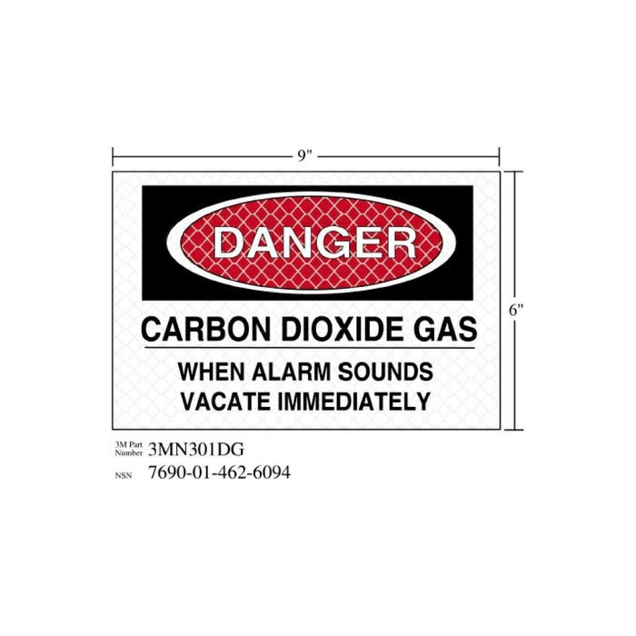 3M Diamond Grade Fire Fighting Sign 3MN301DG, "DANGER…IMMED", 9 in x 6inage