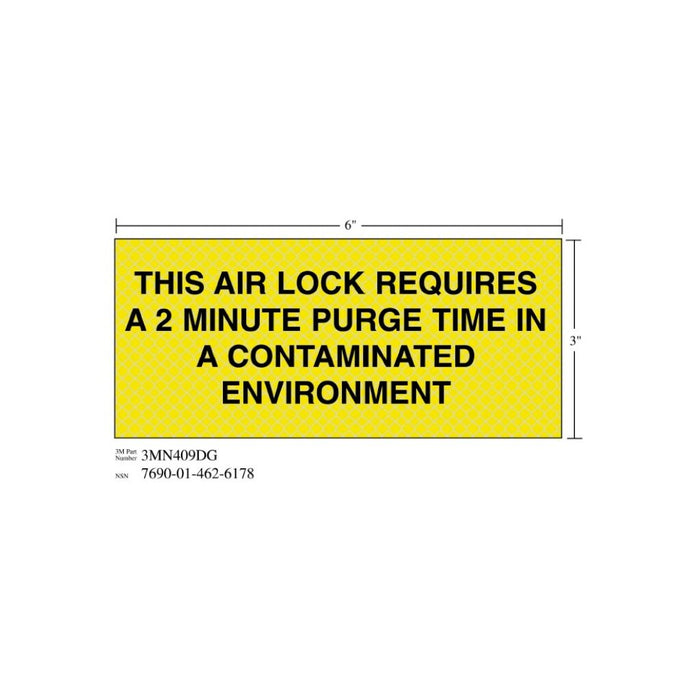 3M Diamond Grade Ventilation Sign 3MN409DG, "THIS…ENVIRON", 7 in x 3inage