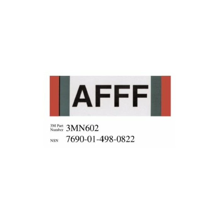 3M Diamond Grade Damage Control Pipe Sign 3MN602DG, "AFFF", 6 in x 2inage