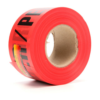 Scotch® Barricade Tape 381, DANGER / PELIGRO, 3 in x 1000 ft, Red