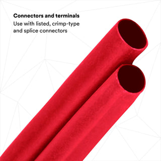 3M Heat Shrink Heavy-Wall Cable Sleeve ITCSN-0800, Red, 6 in Lengthpieces