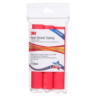 3M Heat Shrink Heavy-Wall Cable Sleeve ITCSN-0800, Red, 6 in Lengthpieces