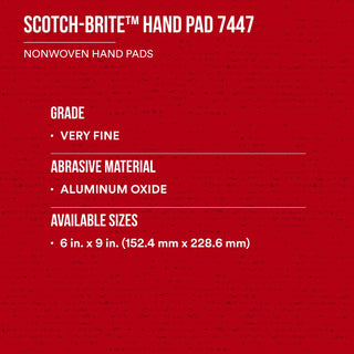 Scotch-Brite General Purpose Hand Pad Unbranded 7447, 3 in x 6 in
VFN