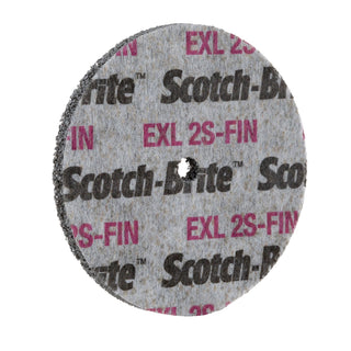 Scotch-Brite EXL Unitized Wheel, XL-UW, 2S Fine, 3 in x 1 in x 3/8 in