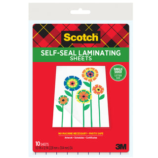 Scotch Single-Sided Laminating Sheets LS854SS-10