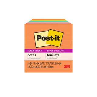 Post-it® Super Sticky Notes 675-6SSUC, 4 in x 4 in (101 mm x 101 mm)