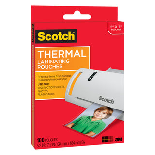 Scotch Thermal Pouches TP5903-100, for 5"x7" Photos 100 CT