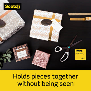 Scotch® Double Sided Tape 137DM-2, 1/2 in x 400 in 2 Pack