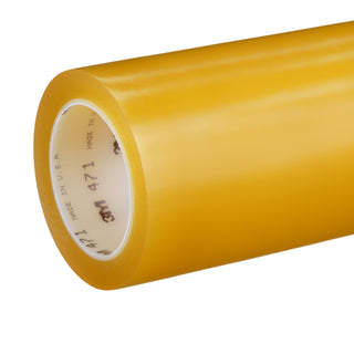 3M Vinyl Tape 471, Transparent, 48 in x 20 yd, 5.2 mil, 4 rolls percase