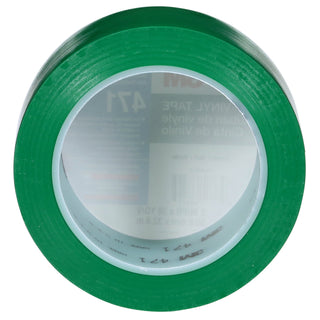 3M Vinyl Tape 471, Green, 3 in x 36 yd, 5.2 mil, 12 Roll/Case