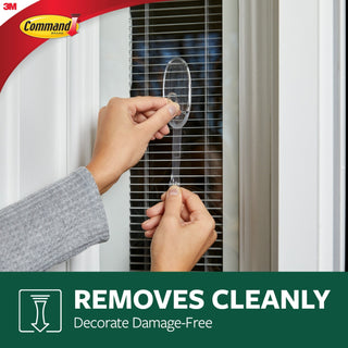 Command Outdoor Medium Clear Window Hooks with Clear Strips Value Pack