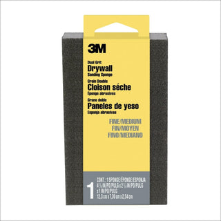 3M Drywall Sanding Sponge 9095DC-NA, Dual Grit Block, 2 7/8 in x 4 7/8 in x 1 in