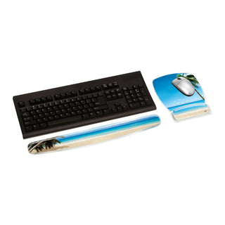 3M Gel Wrist Rest WR308BH, Clear Gel Design, Compact Size, Beach