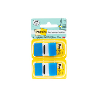 Post-it® Flags 680-BE12, 1 in. x 1.7 in. (25.4 mm x 43.2 mm) Blue 12disp box