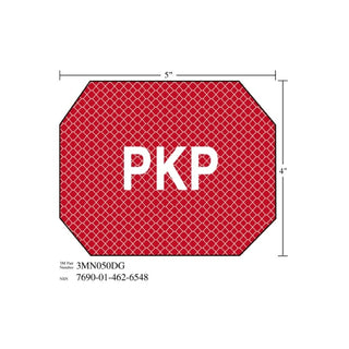 3M Diamond Grade Damage Control Sign 3MN050DG, "PKP", 5 in x 4 inage