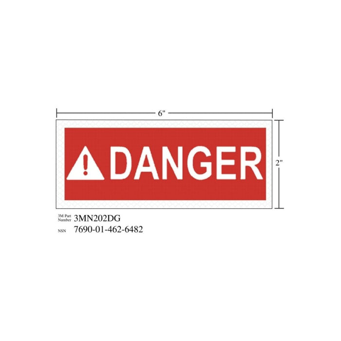 3M Diamond Grade Safety Sign 3MN202DG, "DANGER", 6 in x 2 inage
