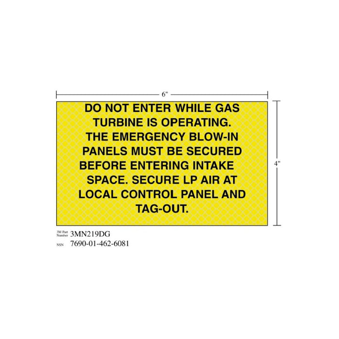 3M Diamond Grade Safety Sign 3MN219DG, "DO NOT…TAG OUT", 6 in x 4 inage