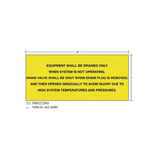 3M Diamond Grade Safety Sign 3MN222DG, "EQIPMNT…PRESSURE", 10 in x 3inage