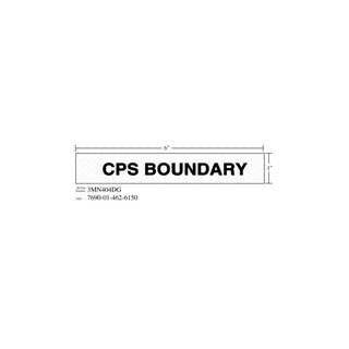 3M Diamond Grade Ventilation Sign 3MN404DG, "CPS BOUNDARY", 7 in x 1inage