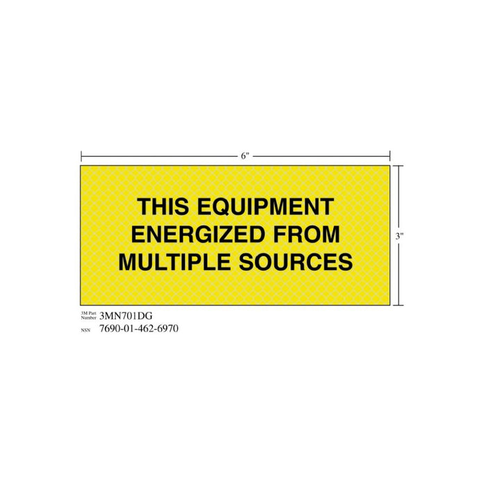 3M Diamond Grade Electrical Sign 3MN701DG, "THIS…SOURCE", 7 in x 3 inage