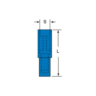 3M Female Disconnect Nylon Insulated Butted Seam Bullet Style 16-14,94842