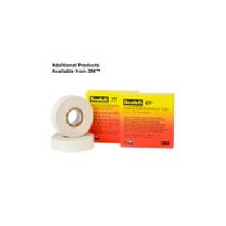 3M Glass Cloth Electrical Tape 69, 1/2 in x 36 yd, White, Thermon