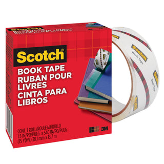 Scotch® Book Tape, 845-150, 1.5 in x 540 in (15 yd) (38,1 mm x 13,7 m)