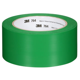 3M General Purpose Vinyl Tape 764, Green, 3 in x 36 yd, 5 mil, 12 Roll/Case