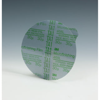 3M Microfinishing Film Disc 468L, 15 Mic 3MIL, Type E, 12 in x NH, Die1200B